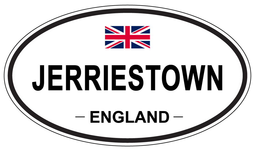JERRIESTOWN, ENGLAND - Oval Sticker