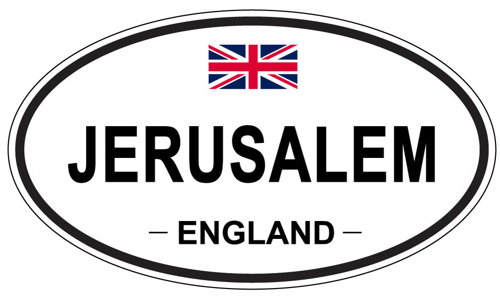 JERUSALEM, ENGLAND - Oval Sticker