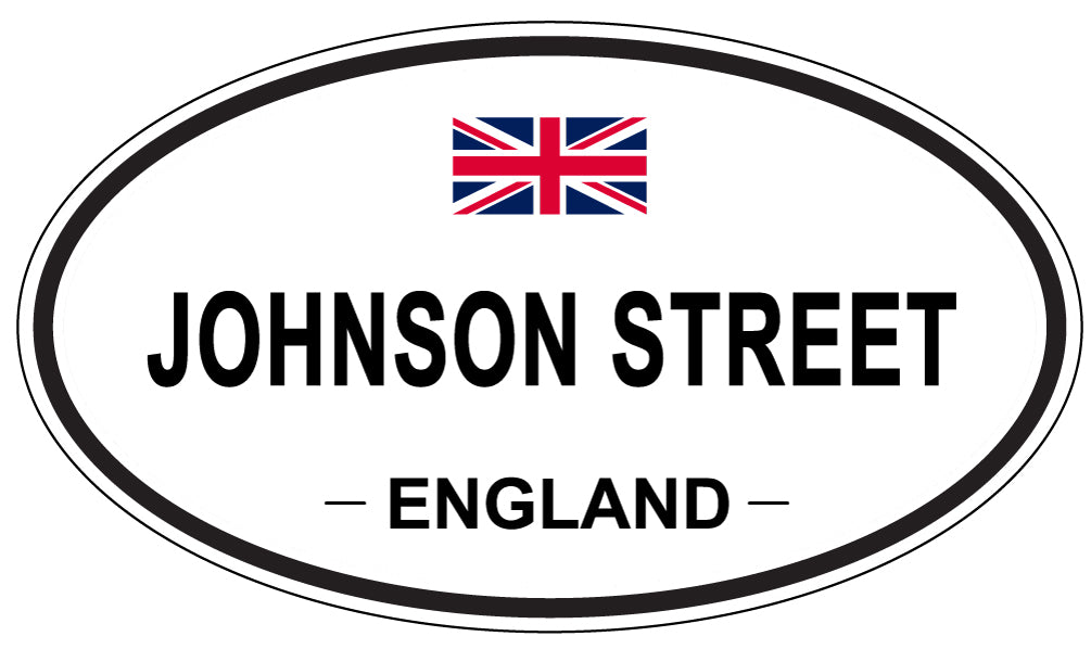 JOHNSON STREET, England - Oval Magnet