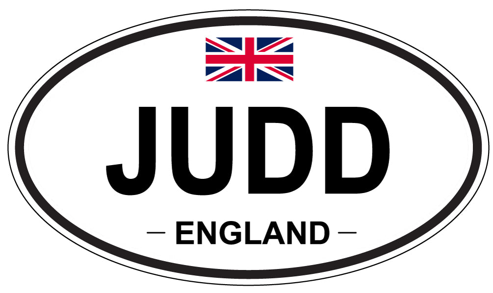 JUDD, ENGLAND - Oval Sticker