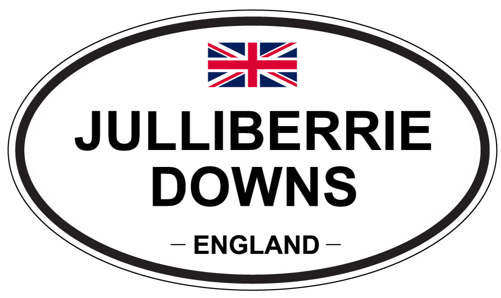 JULLIBERRIE DOWNS, ENGLAND - Oval Sticker