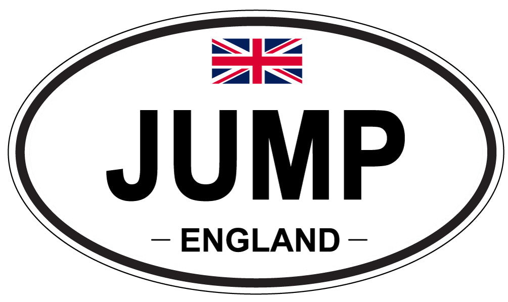JUMP, ENGLAND - Oval Sticker