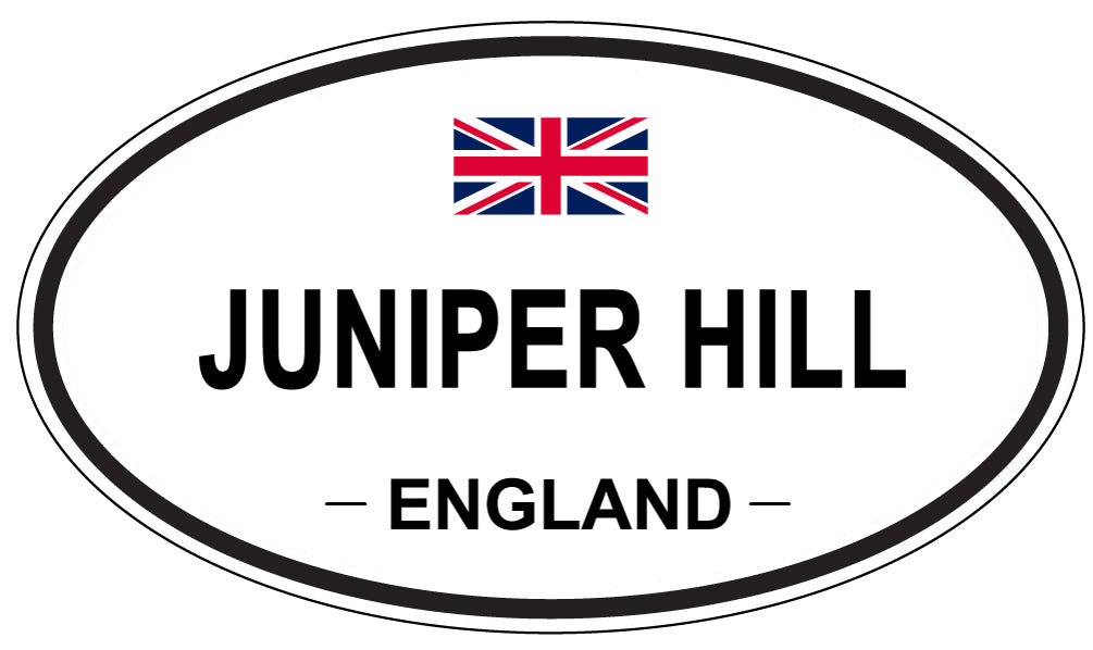 JUNIPER HILL, ENGLAND - Oval Sticker