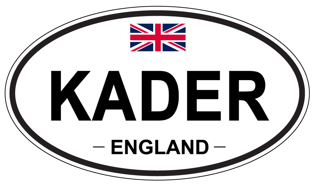 KADER, ENGLAND - Oval Sticker