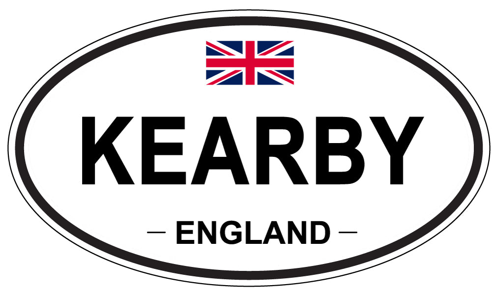 KEARBY, ENGLAND - Oval Sticker