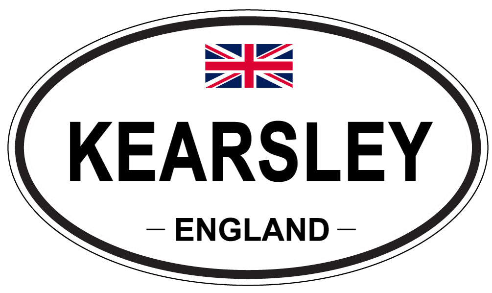 KEARSLEY, ENGLAND - Oval Sticker