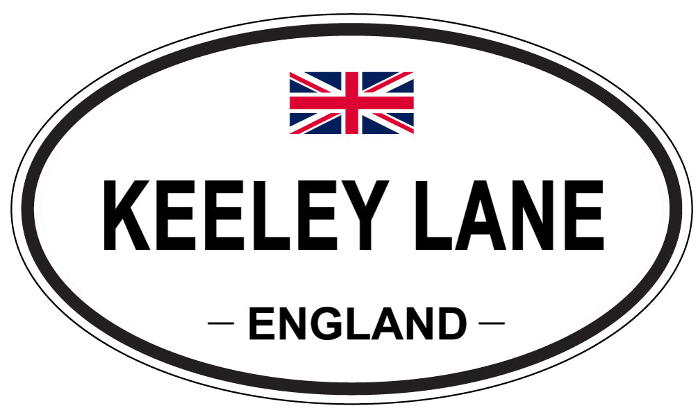 KEELEY LANE, ENGLAND - Oval Sticker
