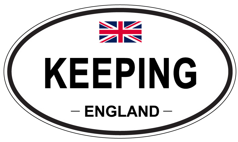 KEEPING, ENGLAND - Oval Sticker