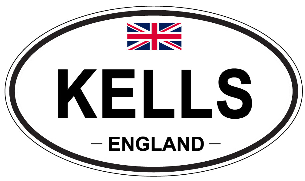 KELLS, ENGLAND - Oval Sticker