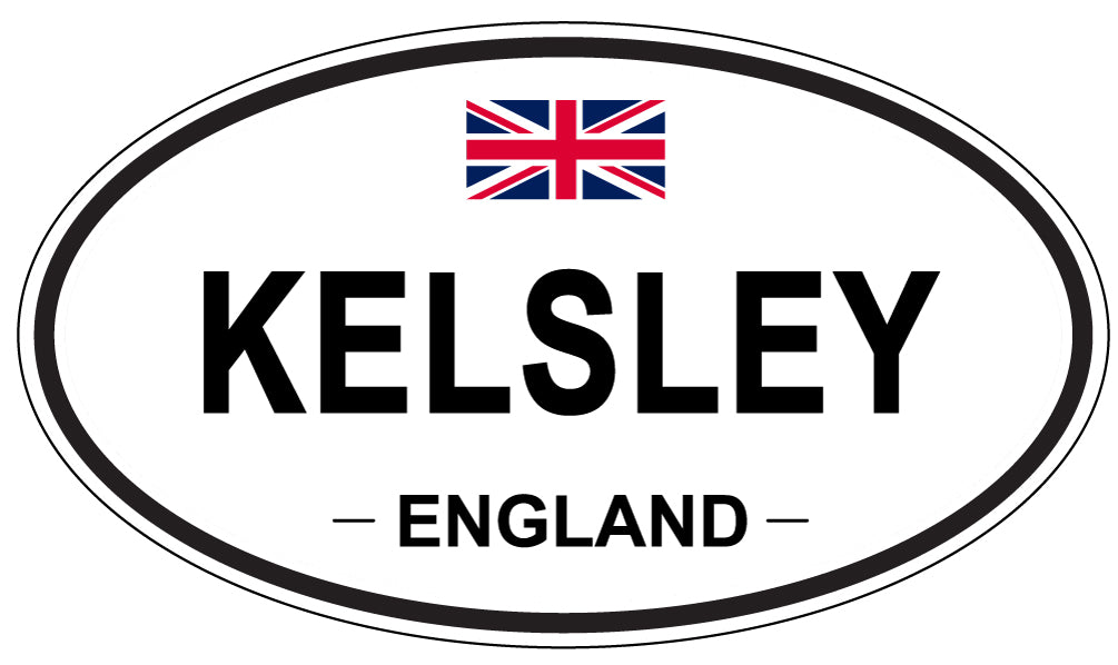 KELSLEY, ENGLAND - Oval Sticker
