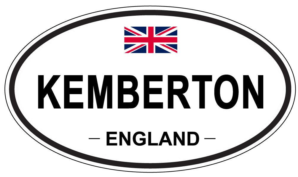 KEMBERTON, ENGLAND - Oval Sticker