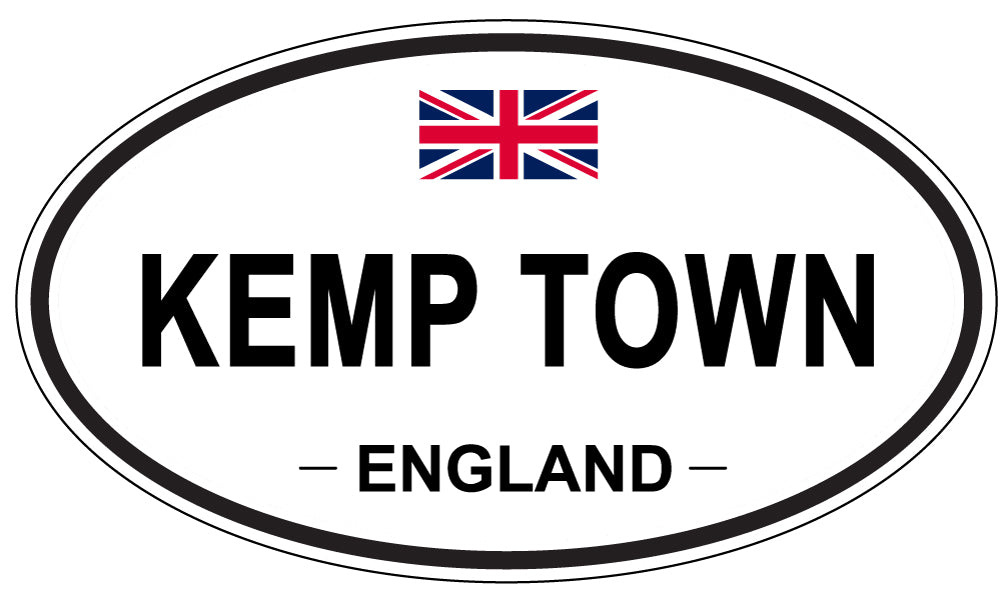 KEMP TOWN, ENGLAND - Oval Sticker