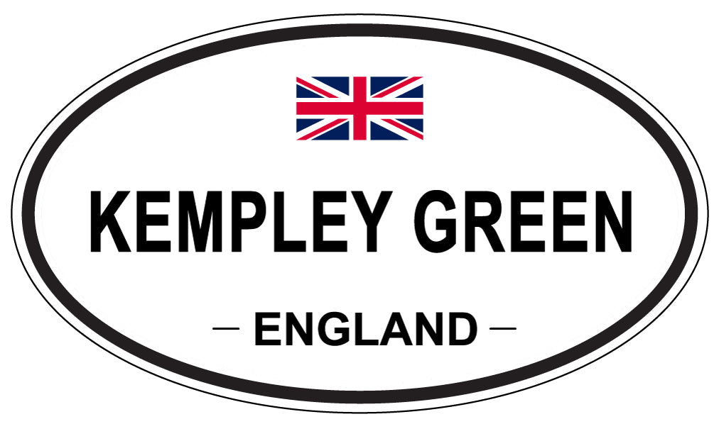 KEMPLEY GREEN, ENGLAND - Oval Sticker