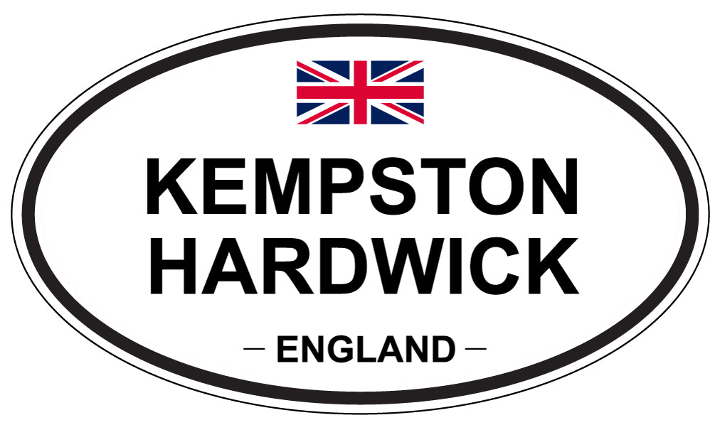 KEMPSTON HARDWICK, ENGLAND - Oval Sticker