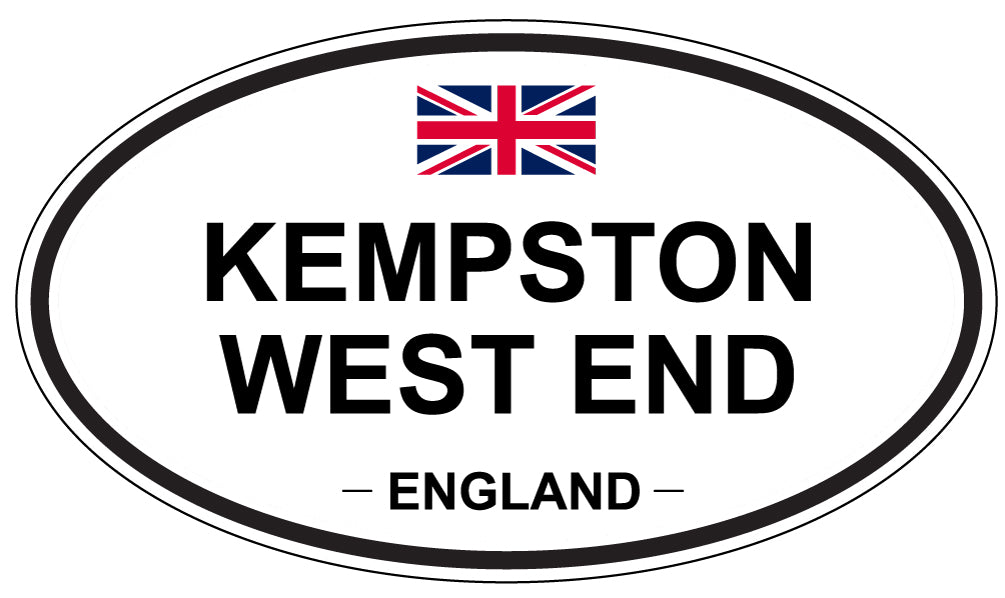KEMPSTON WEST END, ENGLAND - Oval Sticker
