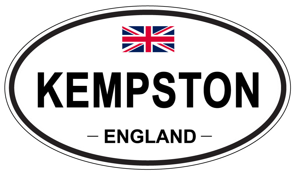 KEMPSTON, ENGLAND - Oval Sticker