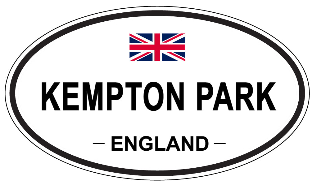 KEMPTON PARK, ENGLAND - Oval Sticker