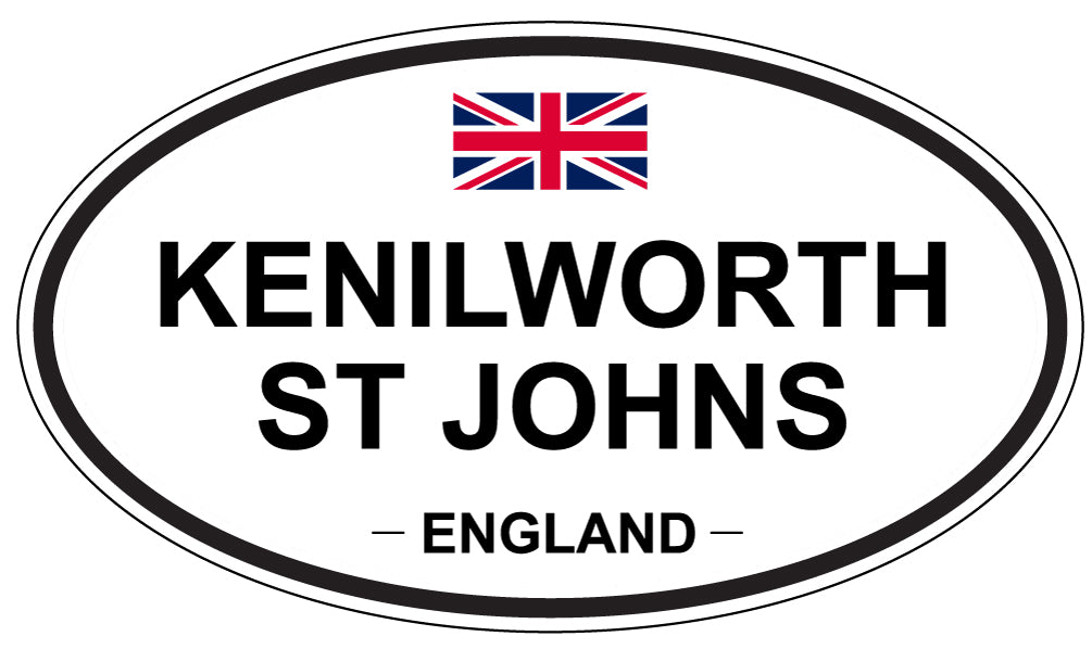 KENILWORTH ST JOHNS, ENGLAND - Oval Sticker