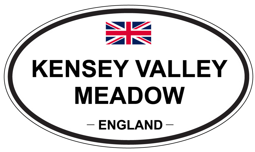 KENSEY VALLEY MEADOW, ENGLAND - Oval Sticker