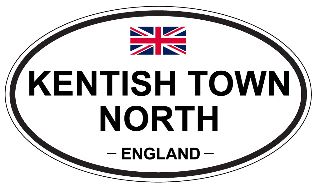 KENTISH TOWN NORTH, ENGLAND - Oval Sticker