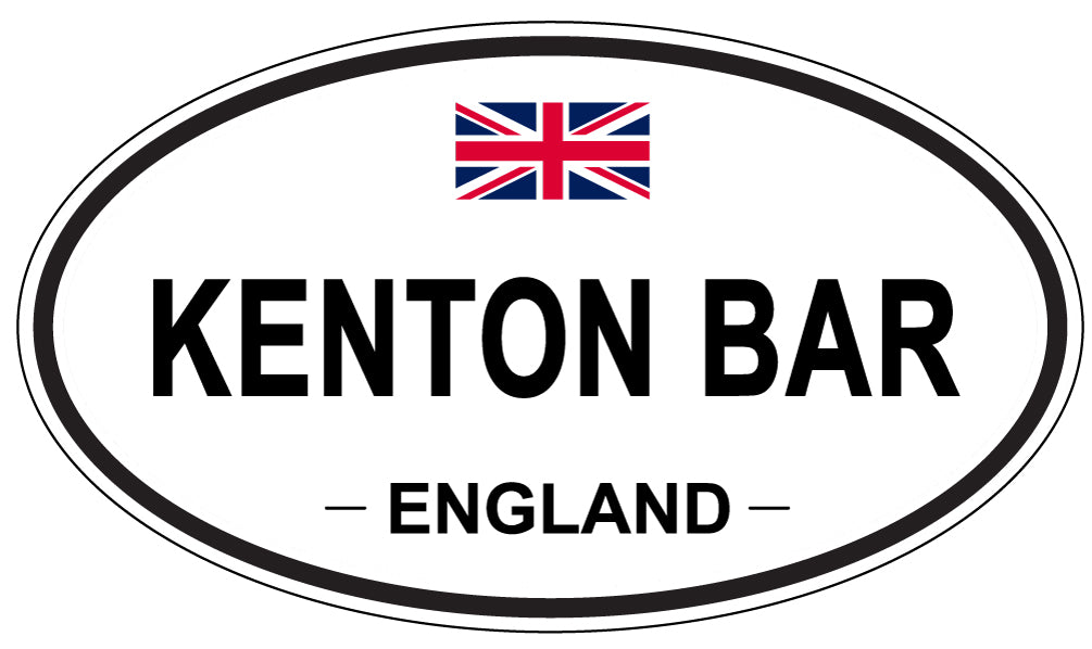 KENTON BAR, ENGLAND - Oval Sticker