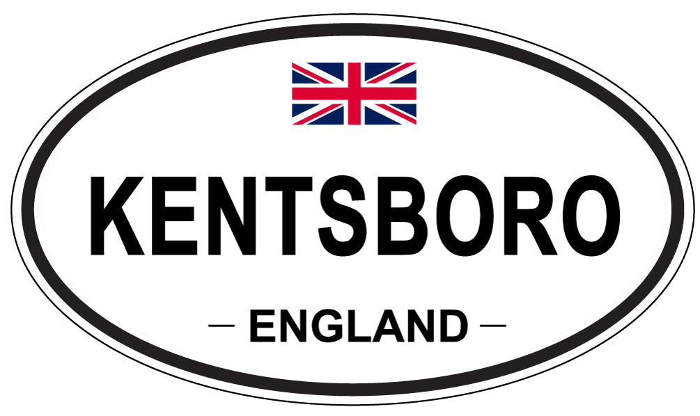 KENTSBORO, ENGLAND - Oval Sticker