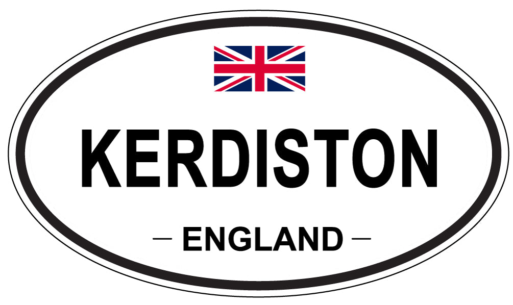 KERDISTON, ENGLAND - Oval Sticker