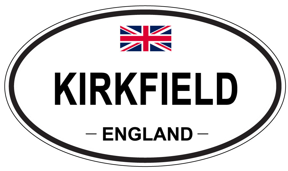KIRKFIELD, ENGLAND - Oval Sticker