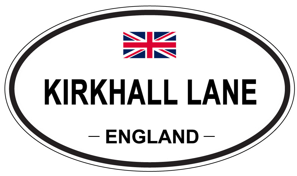 KIRKHALL LANE, ENGLAND - Oval Sticker