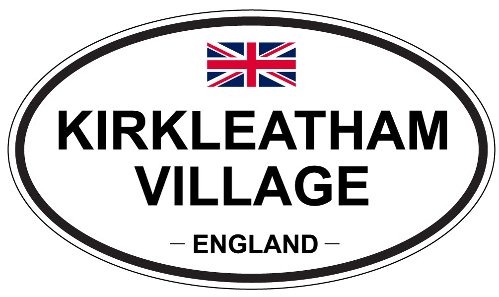 KIRKLEATHAM VILLAGE, ENGLAND - Oval Sticker