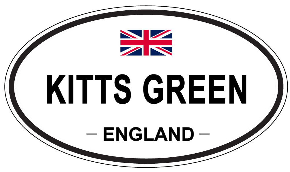 KITTS GREEN, ENGLAND - Oval Sticker