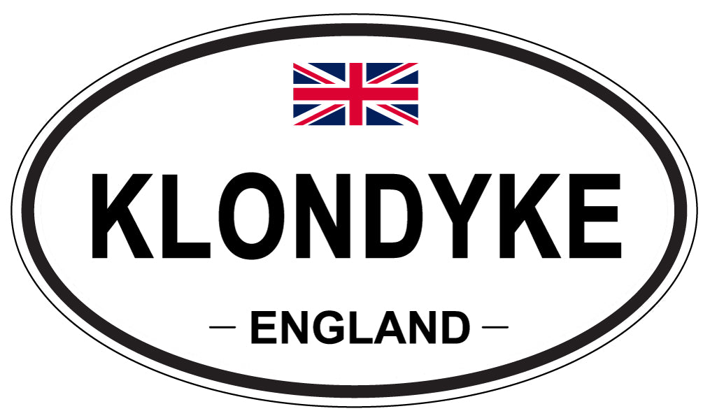 KLONDYKE, ENGLAND - Oval Sticker