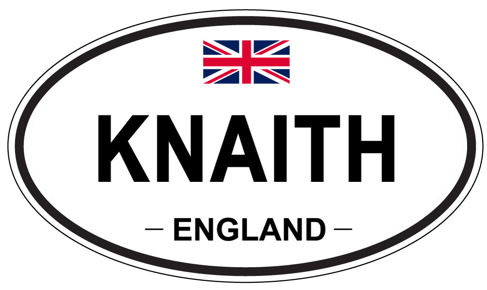 KNAITH, ENGLAND - Oval Sticker