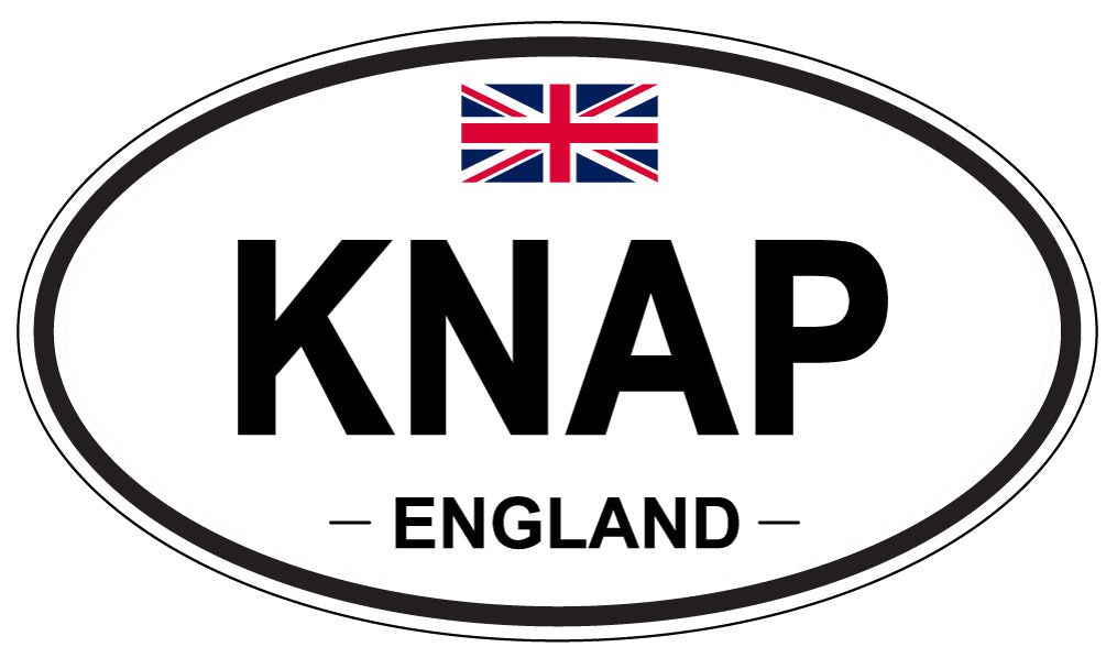 KNAP, ENGLAND - Oval Sticker