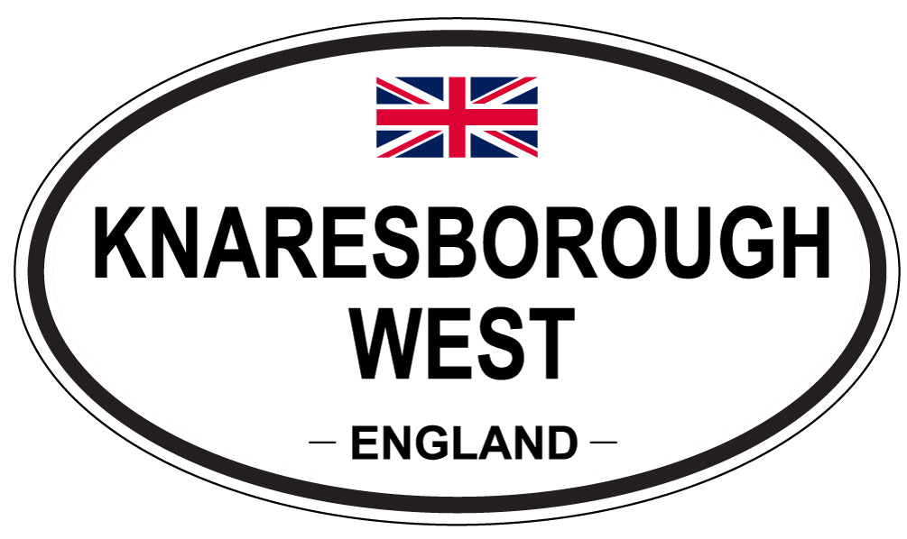 KNARESBOROUGH WEST, ENGLAND - Oval Sticker