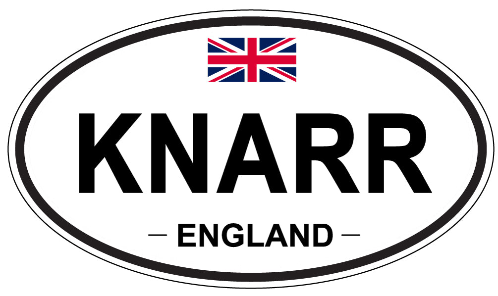 KNARR, ENGLAND - Oval Sticker