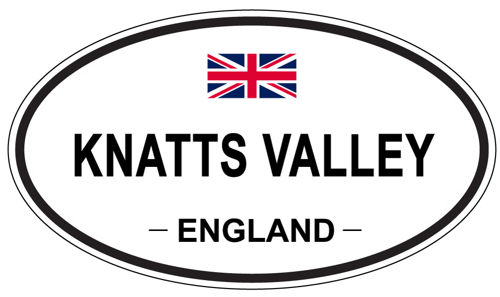 KNATTS VALLEY, ENGLAND - Oval Sticker