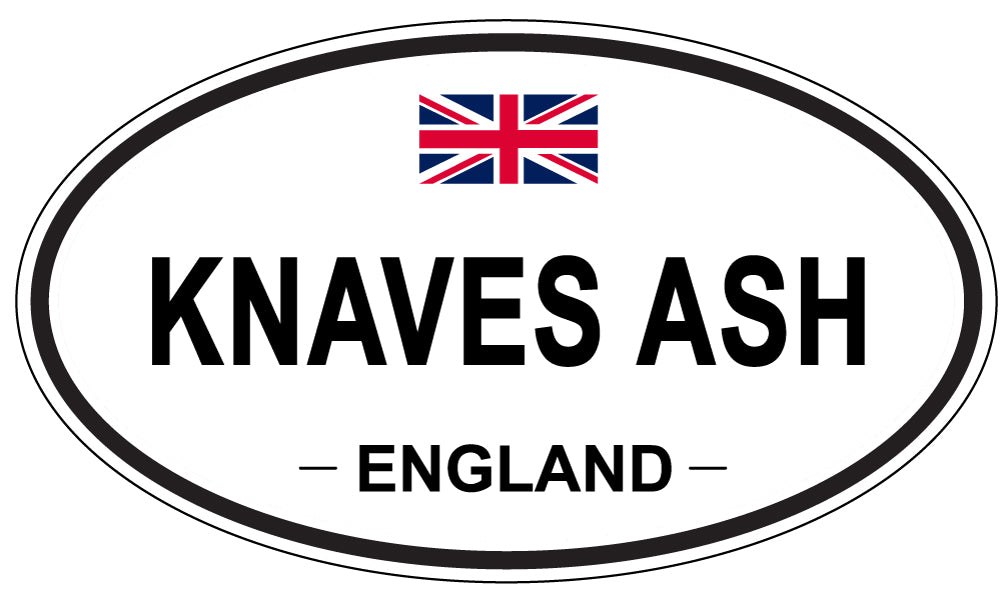 KNAVES ASH, ENGLAND - Oval Sticker