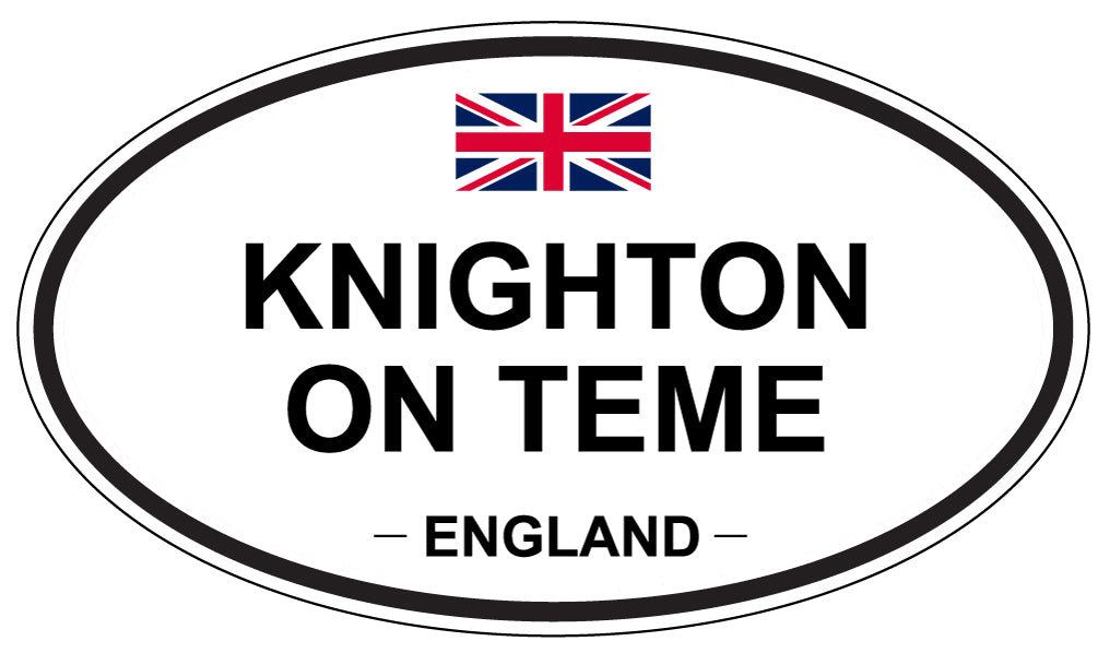 KNIGHTON ON TEME, ENGLAND - Oval Sticker