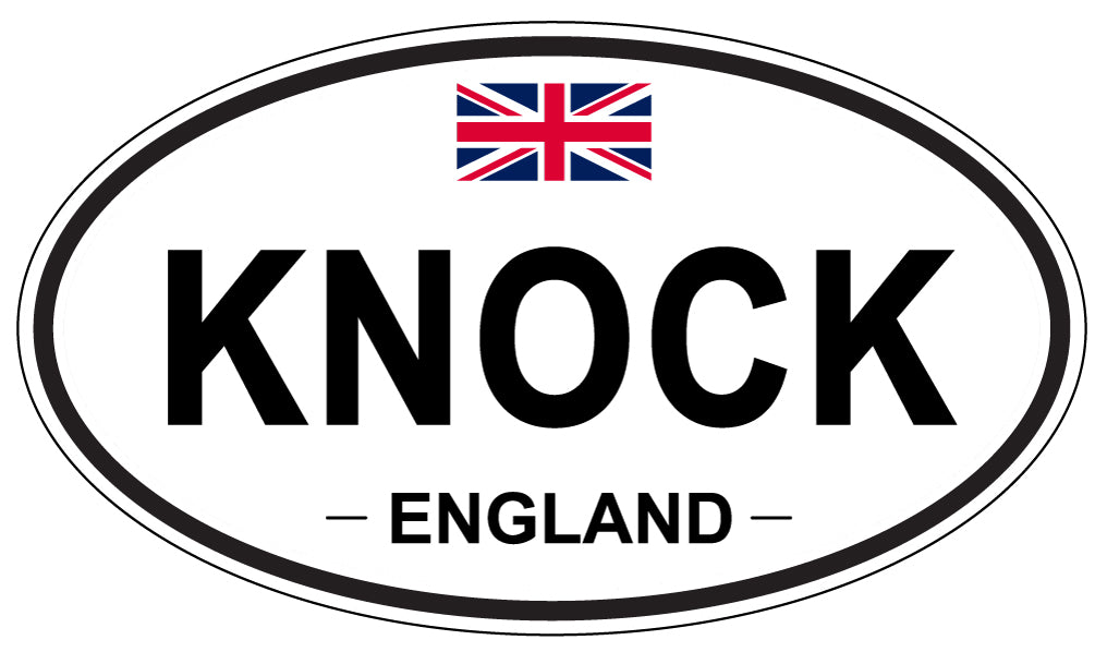 KNOCK, ENGLAND - Oval Sticker