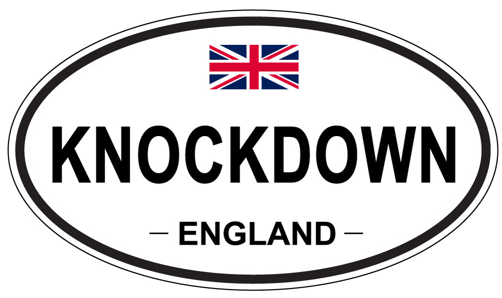 KNOCKDOWN, ENGLAND - Oval Sticker