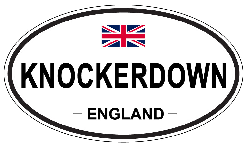 KNOCKERDOWN, England - Oval Magnet