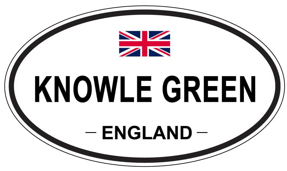 KNOWLE GREEN, ENGLAND - Oval Sticker