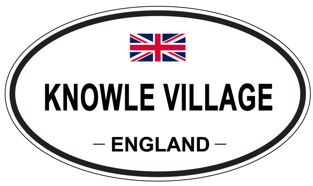 KNOWLE VILLAGE, ENGLAND - Oval Sticker