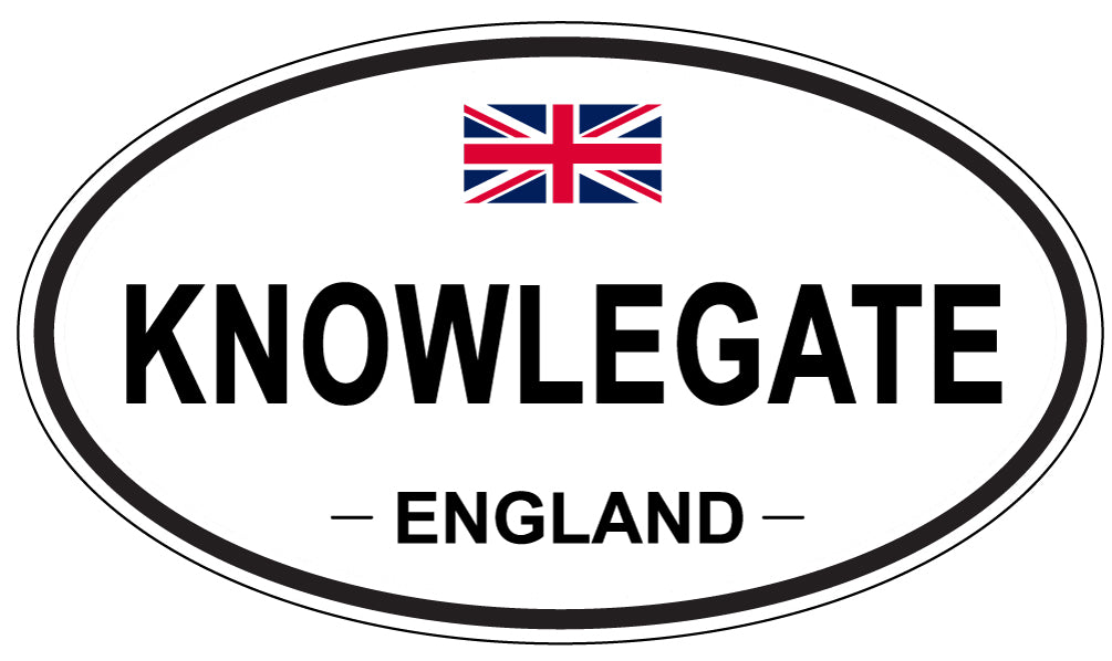 KNOWLEGATE, ENGLAND - Oval Sticker