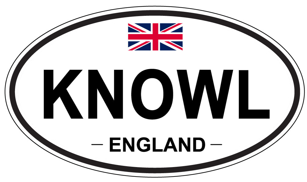 KNOWL, England - Oval Magnet