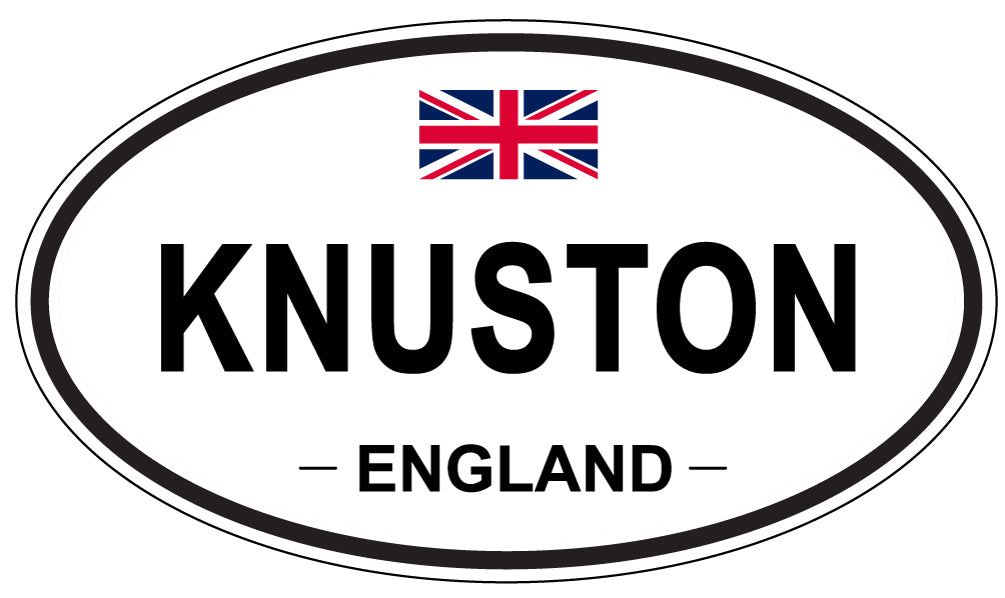 KNUSTON, ENGLAND - Oval Sticker