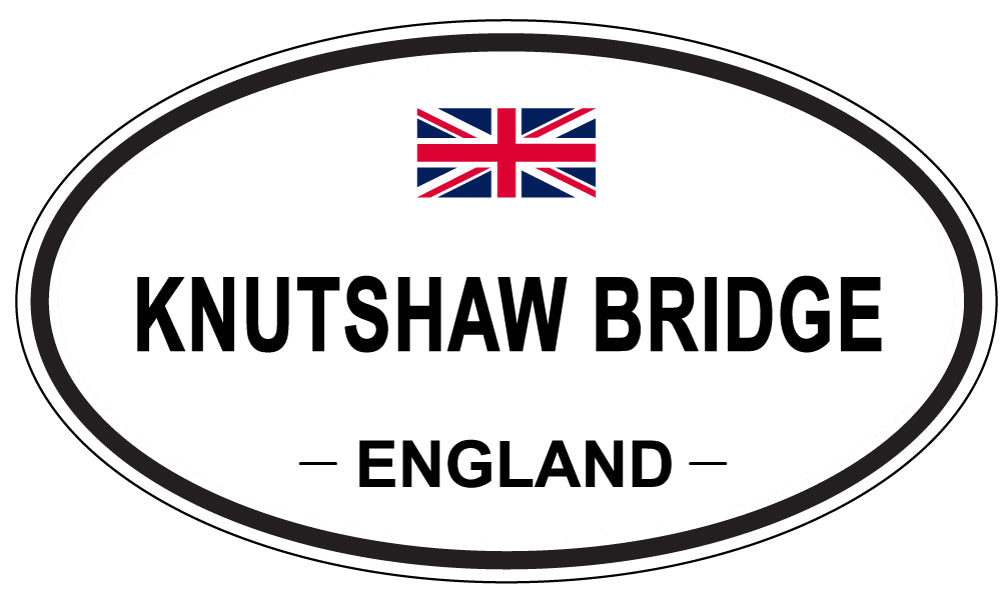 KNUTSHAW BRIDGE, ENGLAND - Oval Sticker