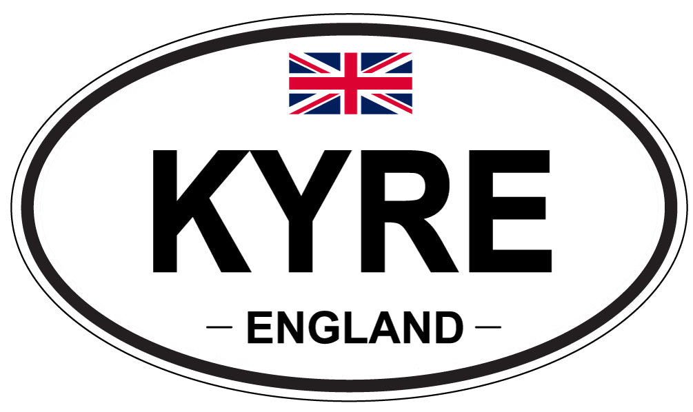 KYRE, ENGLAND - Oval Sticker