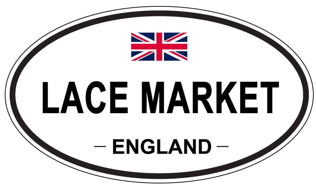 LACE MARKET, ENGLAND - Oval Sticker